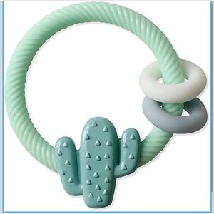 Itzy Ritzy Silicone Teether with Rattle; Rattle Teether Features Rattling Sound
